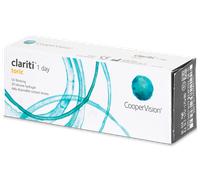 Clariti 1 Day Toric Lentes de contacto tóricas diarias, R 8.6, D 14.3, -0.75 dioptría, cilindro -2.25, eje 90-30 lentillas