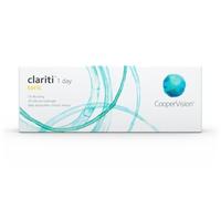Clariti 1 Day Toric Lentes de contacto tóricas diarias, R 8.6, D 14.3, 2.5 dioptría, cilindro -1.75, eje 180-30 lentillas