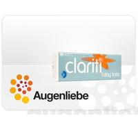 Clariti 1 Day Toric Lentes de contacto tóricas diarias, R 8.6, D 14.3, -3 dioptría, cilindro -0.75, eje 60-30 lentillas