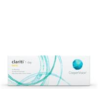 Clariti 1 Day Toric Lentes de contacto tóricas diarias, R 8.6, D 14.3, -7.5 dioptría, cilindro -2.25, eje 20-30 lentillas