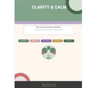 Clarity & Calm ADHD Wellness Planner - Printable PDF | Undated Daily Weekly Monthly Planner with Habit Tracker, Mood Tracker, Brain Dump, Self Care Log & Anxiety Toolkit | 85 Pages | 8.5x11