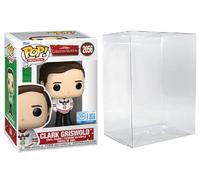 Clark Griswold con camiseta de hockey National Lampoon's Christmas Vacation Vinyl Figure & Eco Tek funda protectora Bundle Pop! Película navideña