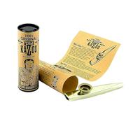 Clarke Kazoo - Metal - Color dorado - Instrumento individual - Empaquetado en tubo de cartón impreso