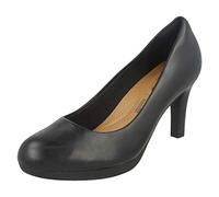 Clarks Adriel Viola, Zapatos de tacón con Punta Cerrada Mujer, Negro (Black Leather), 41 EU