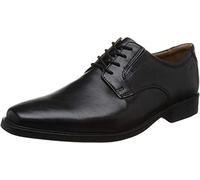 Clarks 261103508 Hombre Oxford Plano, Black Leather, 46 EU Wide
