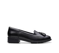 Clarks 261787034, Mocasín Mujer, Black Leather, 37.5 EU