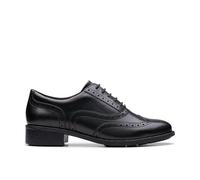 Clarks 261787094, Zapatos Planos Mary Jane Mujer, Black Leather, 40.5 EU