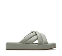 Clarks - Alda Glide, Sandalias deslizantes De las mujeres, Light Green Lea,
