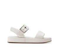 Clarks Alda Strap, Sandalia Mujer, Off White Lea, 39.5 EU