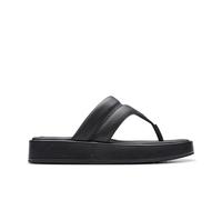 Clarks Alda Walk, Sandalia Mujer, Piel Negra, 39 EU