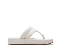 Clarks Alda WalkSandal para mujer, Blanco roto Lea, 38 EU