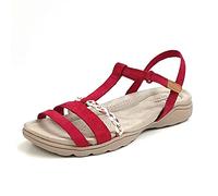 Clarks Amanda Tealite, Sandalias Deportivas Mujer, Nobuck Red, 36 EU