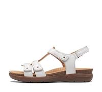 Clarks Amanda Tealite, Sandalias deportivas Mujer, Piel Blanca, 37 EU