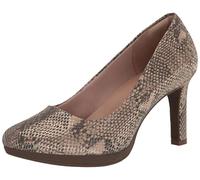 Clarks Ambyr Joy, Bomba Mujer, Beige Metallic Textile, 41.5 EU