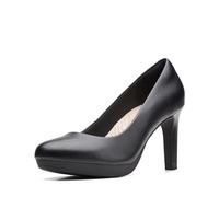 Clarks Ambyr Joy, Bomba Mujer, Piel Negra, 42.5 EU Ancho