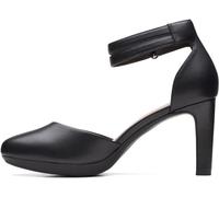 Clarks Ambyr Skip, Zapatos Mujer, Piel Negra, 41 EU