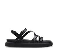 Clarks Aristella Rose, Sandalia Mujer, Black Leather, 37.5 EU