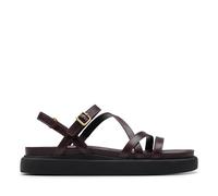 Clarks Aristella Rose, Sandalia Mujer, Wine Leather, 39.5 EU