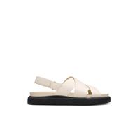 Clarks - Aristella Sun, Sandalia De las mujeres, Cream Leather,