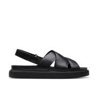Clarks Aristella Sun, Sandalia Mujer, Black Leather, 37.5 EU