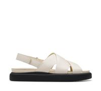Clarks Aristella Sun, Sandalia Mujer, Cream Leather, 42 EU