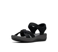 Clarks Arla Daisy, Sandalias con cuña Mujer, Tela Negra, 38 EU