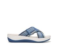 Clarks Arla Wave, Sandalia Mujer, Blue Combi, 42 EU