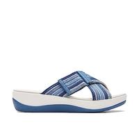 Clarks Arla Wave, Sandalias deslizantes Mujer, Azul Combi, 38 EU