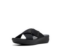 Clarks Onda Arla, Sandalias deslizantes Mujer, Tela Negra, 41 EU Ancho