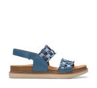 Clarks Arwell Glide, Sandalia Mujer, Blue Combi, 42 EU