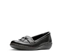 Clarks Ashland Bubble, Mocasín Mujer, Piel Negra, 42.5 EU Ancho