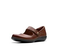 Clarks Ashland Elayne Mary Jane - Zapatos Planos para Mujer, británico Bronceado Cuero, 40.5 EU