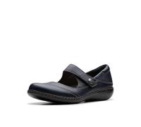 Clarks Ashland Elayne, Zapatos Planos Mary Jane Mujer, Azul Marino caído, 38 EU Ancho