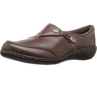 Clarks Ashland Lane, Mocasín Mujer, Rojo (Redwood.), 40 EU X-Ancho