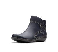 Clarks Ashland Mabel, Botas Cortas al Tobillo Mujer, Azul Marino Burattato, 42 EU