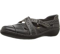 Clarks Ashland Spin Q, Zapatillas Mujer, Black, 40.5 EU Ancho