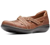 Clarks Ashland Spin Q, Zapatos Planos Mary Jane Mujer, Piel Oscura, 39 EU