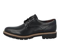 Clarks Batcombe Hall Derby - Zapatos de Cordones para Hombre, Negro (Black Leather), 42.5 EU