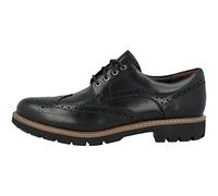 Clarks Batcombe Wing, Zapatos de Cordones Derby Hombre, Negro (Black Leather), 40 EU