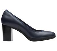 Clarks Bayla Carly - Tenis para Mujer, Piel Azul Marino, Talla 7, Azul Marino (Navy Leather), 41 EU