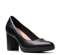 Clarks Bayla Skip - Zapatos de tacón para Mujer, Cuero Negro, 12