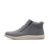 Clarks Bota de Tobillo Breeze Glide para Mujer, Gris (Dark Grey Synthetic), 38 EU