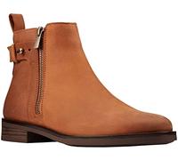 Clarks - Bota Memi Lo para mujer, Cuero Bronceado Oscuro, 38.5 EU