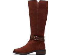 Clarks Botas altas para mujer Maye Shine, Black Sde, 39.5 EU