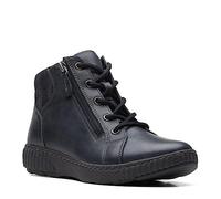 Clarks Botas Caroline Park Fashion para mujer, piel negra, 35.5 EU