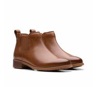 CLARKS Botas Chelsea de piel Havisham. Color Tan