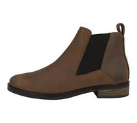 Clarks Botas Chelsea Memi Top para mujer, Lea marrón oscuro, 38 EU