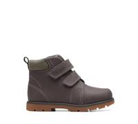 Clarks Botas de combate Heath Strap T para chicos., gris, 22.5 EU