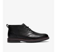 CLARKS Botas de media caña de piel, con cordones, ALDWIN2 CHUKKA. Color Negro