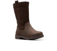 Clarks Botas de moda Astrolzipwp K. para niña, marrón oscuro, 28 EU